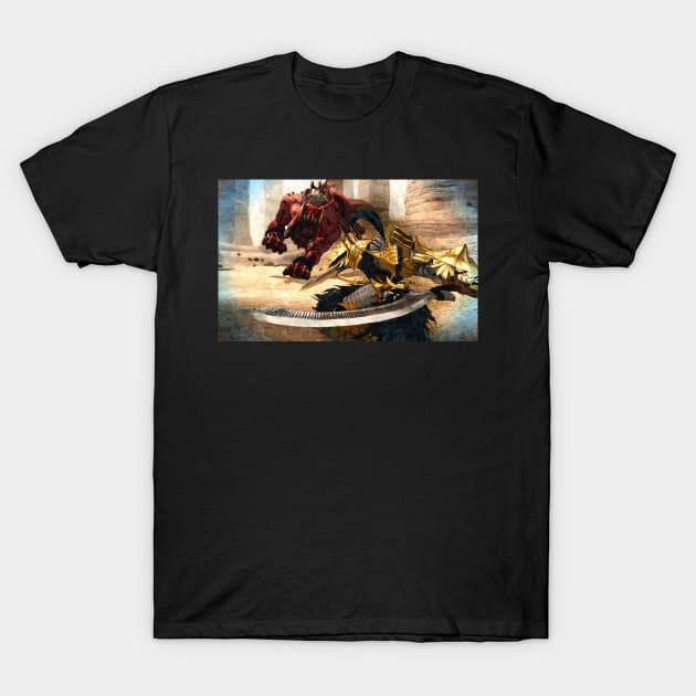 knight - beast T-Shirt by foxxya